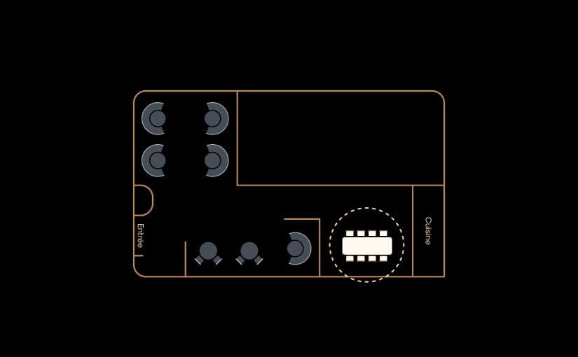 Image de l'emplacement de la table