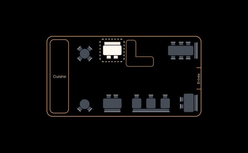 Image de l'emplacement de la table