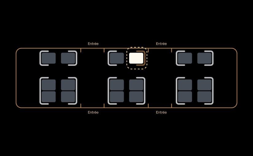 Image de l'emplacement de la table