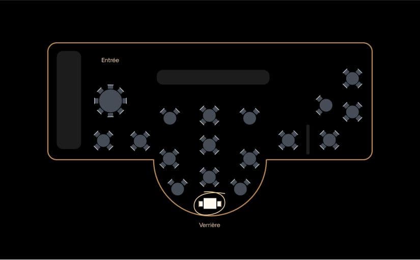 Image de l'emplacement de la table
