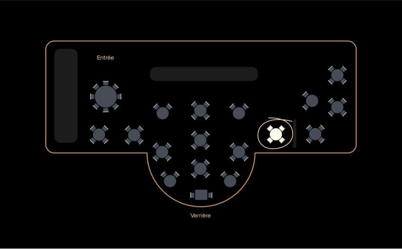 Image de l'emplacement de la table