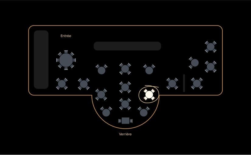 Image de l'emplacement de la table